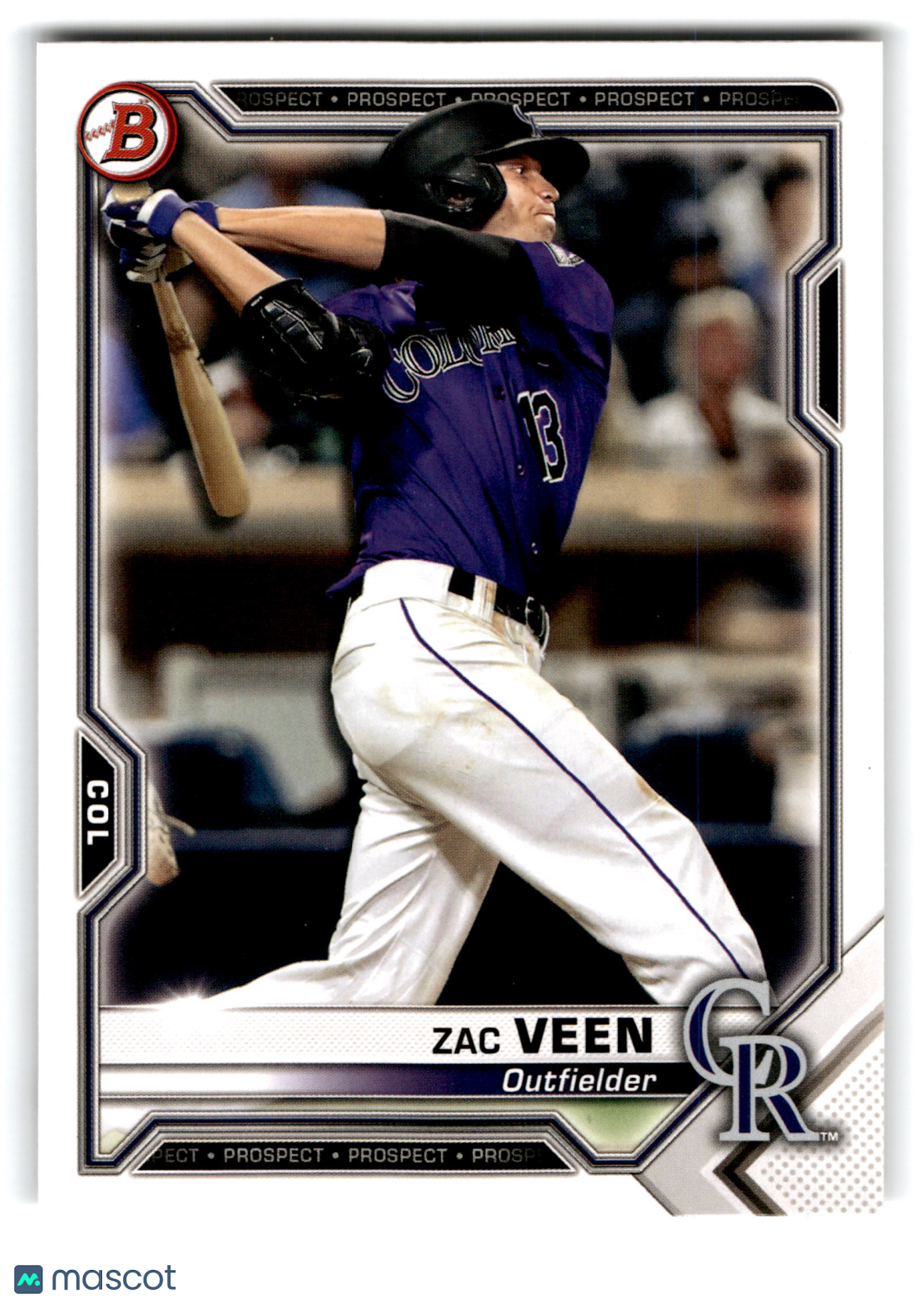 2021 Topps Bowman Prospects Zac Veen #BP-3