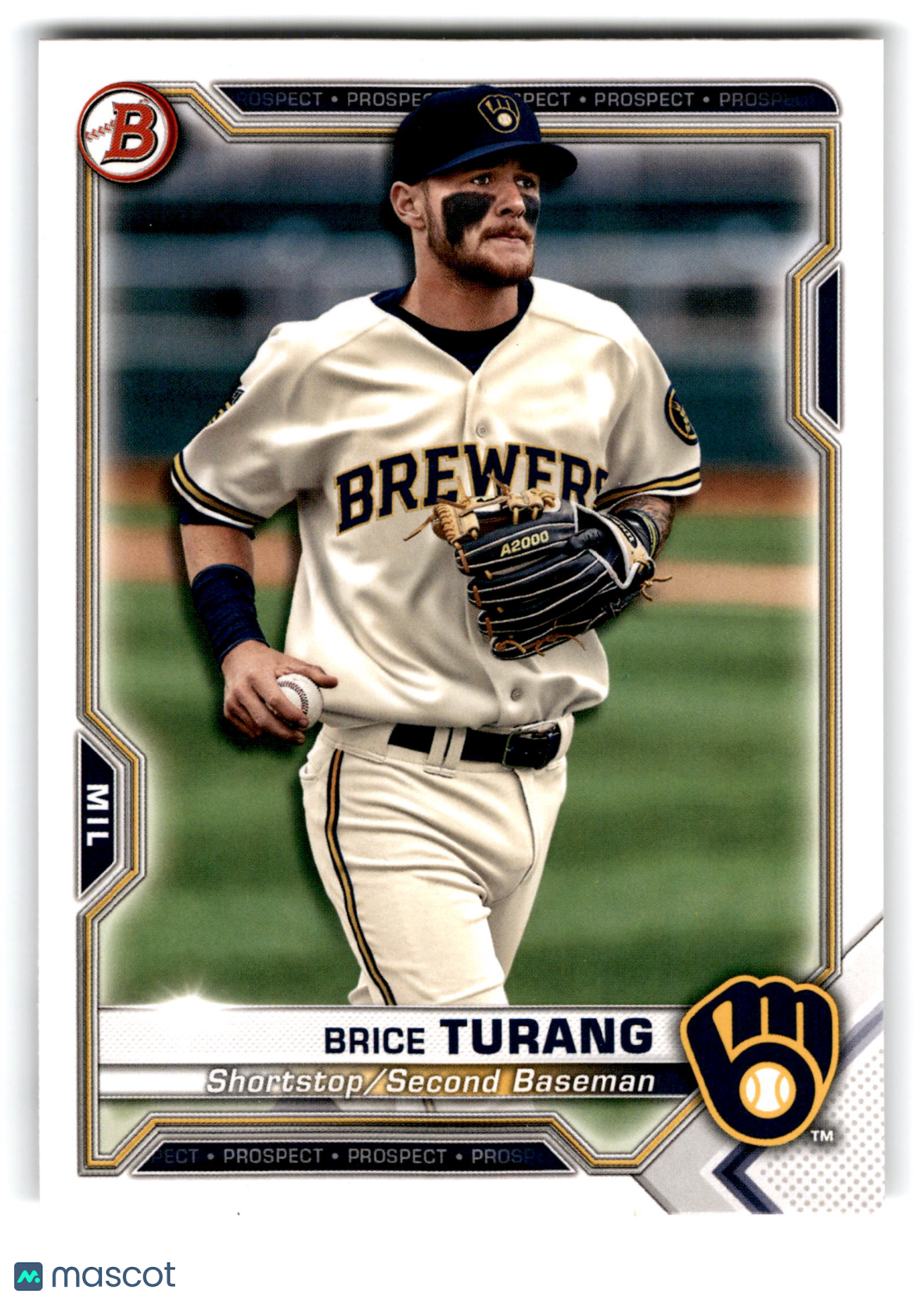 2020 Topps Bowman Prospects Brice Turang #BP-10