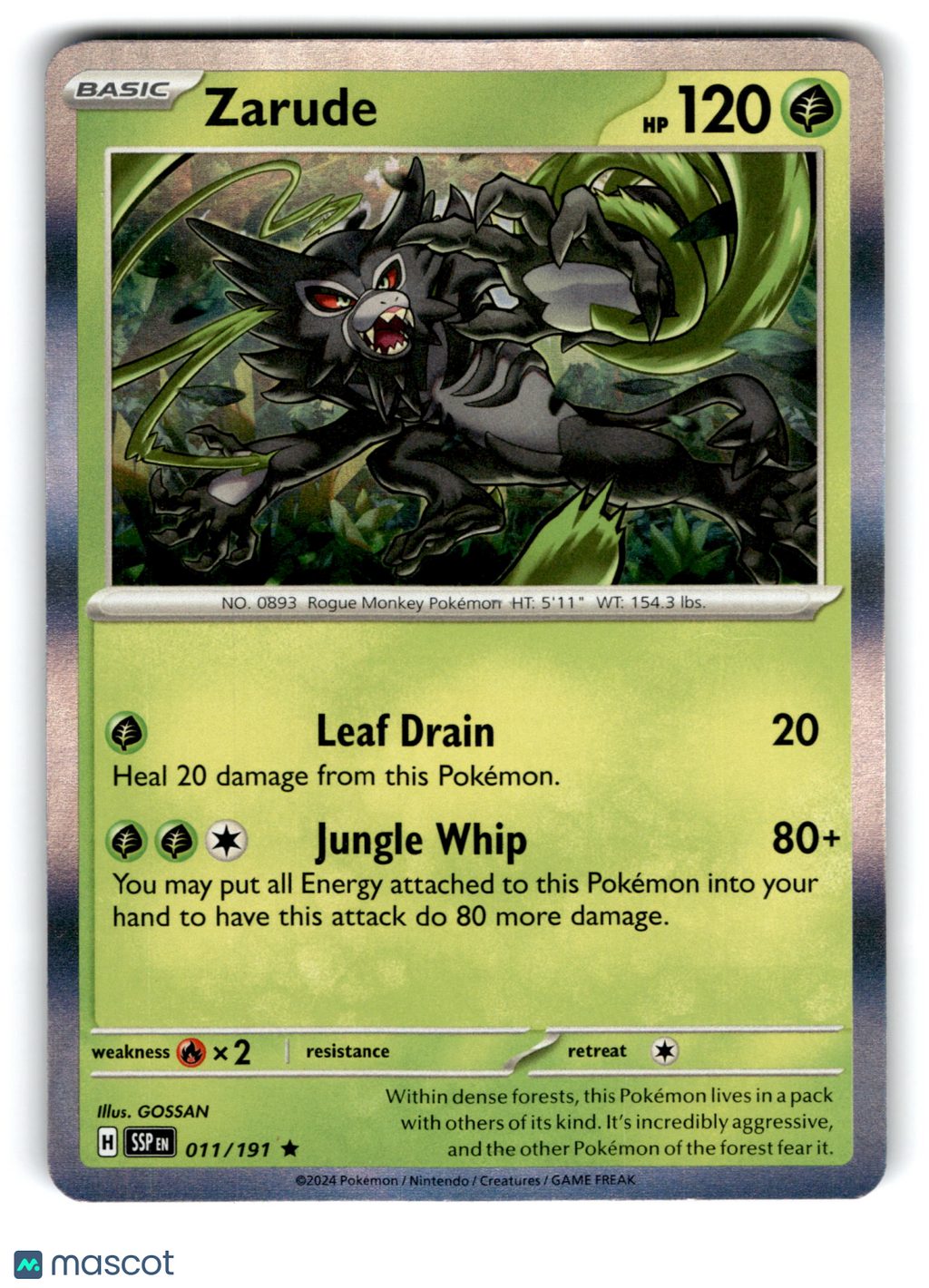 2024 Pokemon Zarude #11/191