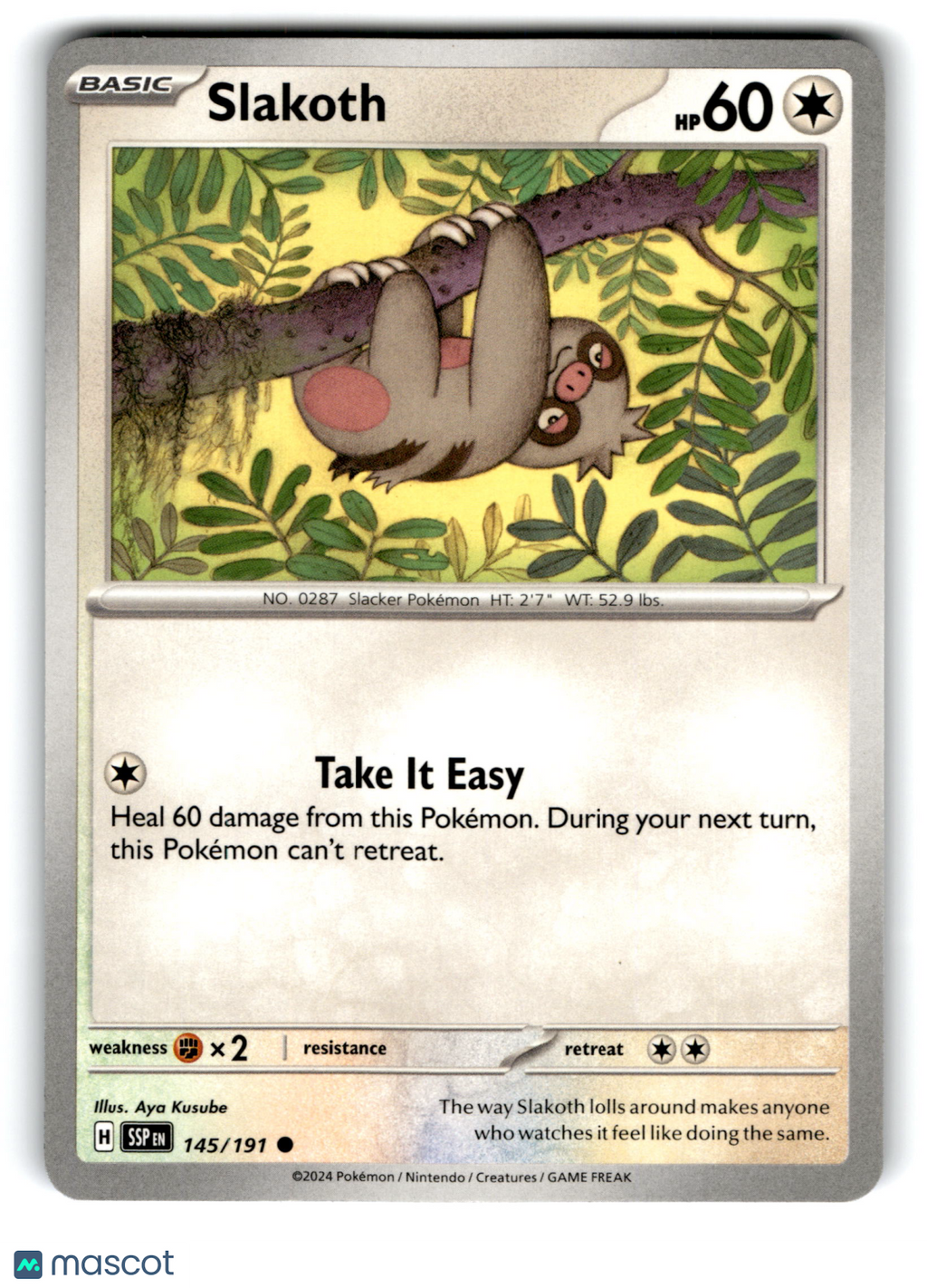 2024 Pokemon Slakoth #145/191