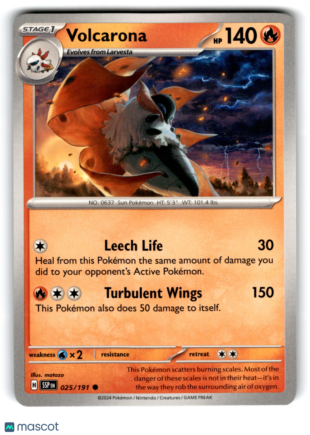 2024 Pokemon Volcarona #25/191