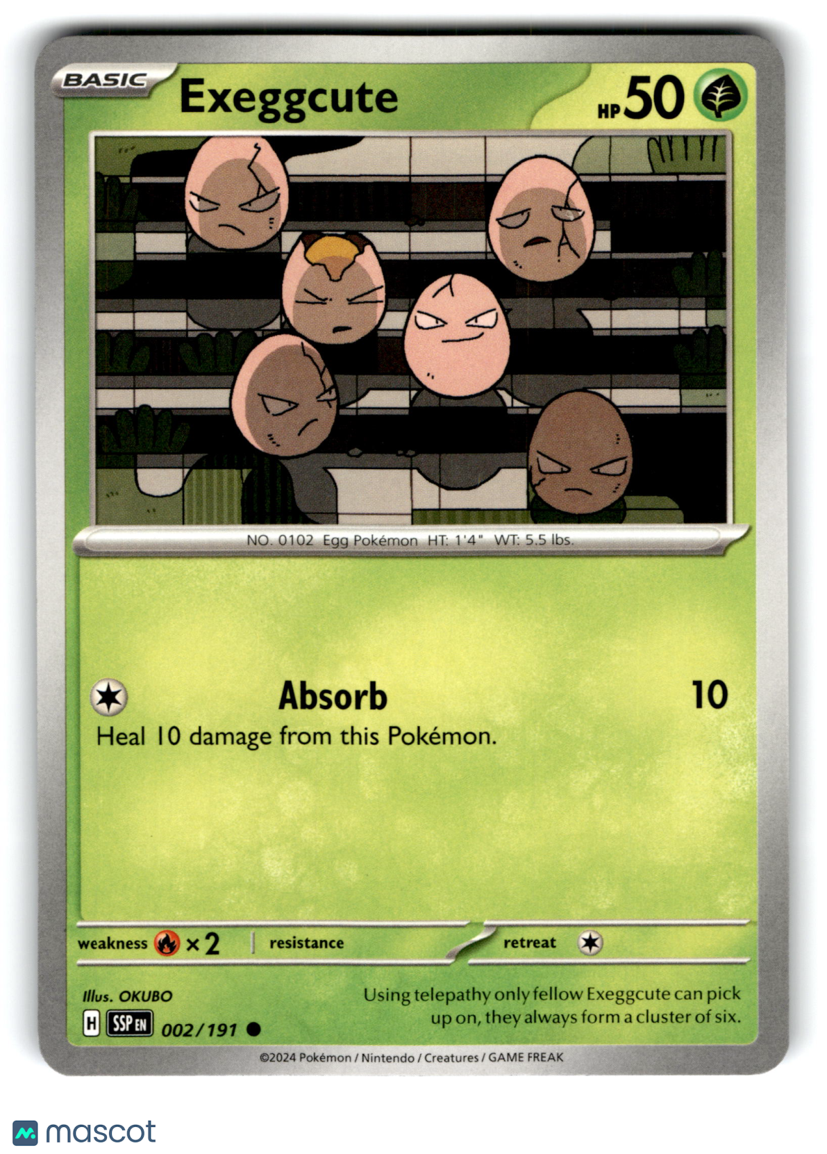 2024 Pokemon Exeggcute #2/191