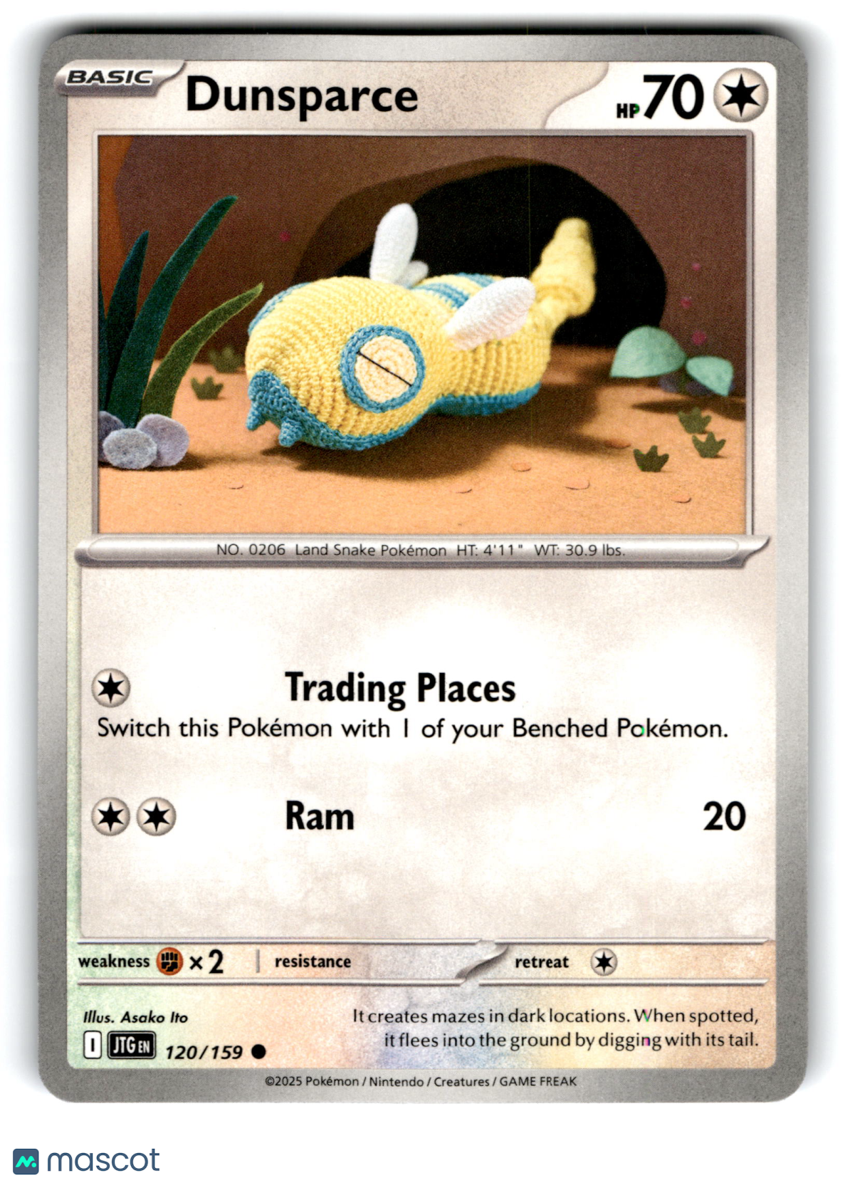 2025 Pokemon Dunsparce #120/159