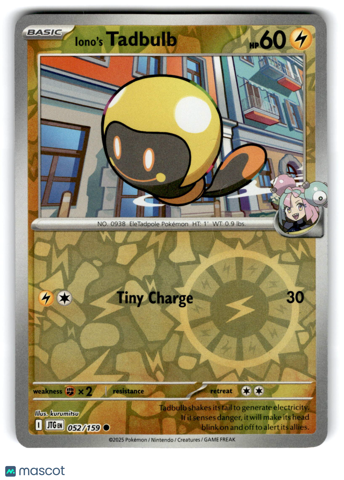 2025 Pokemon Iono’S Tadbulb #52/159