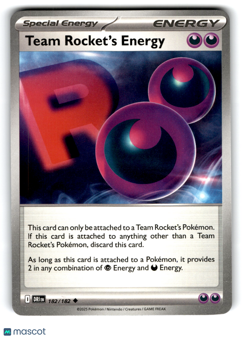 2025 Pokemon Team Rocket's Energy #182/182