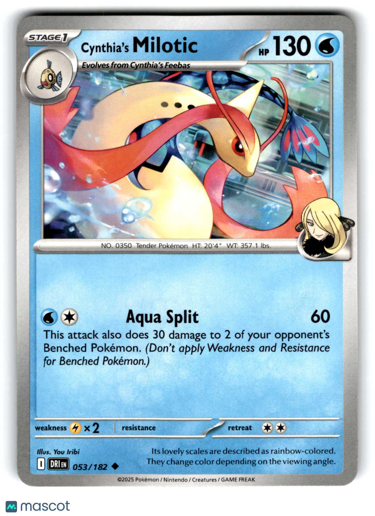 2025 Pokemon Cynthia's Milotic #53/182