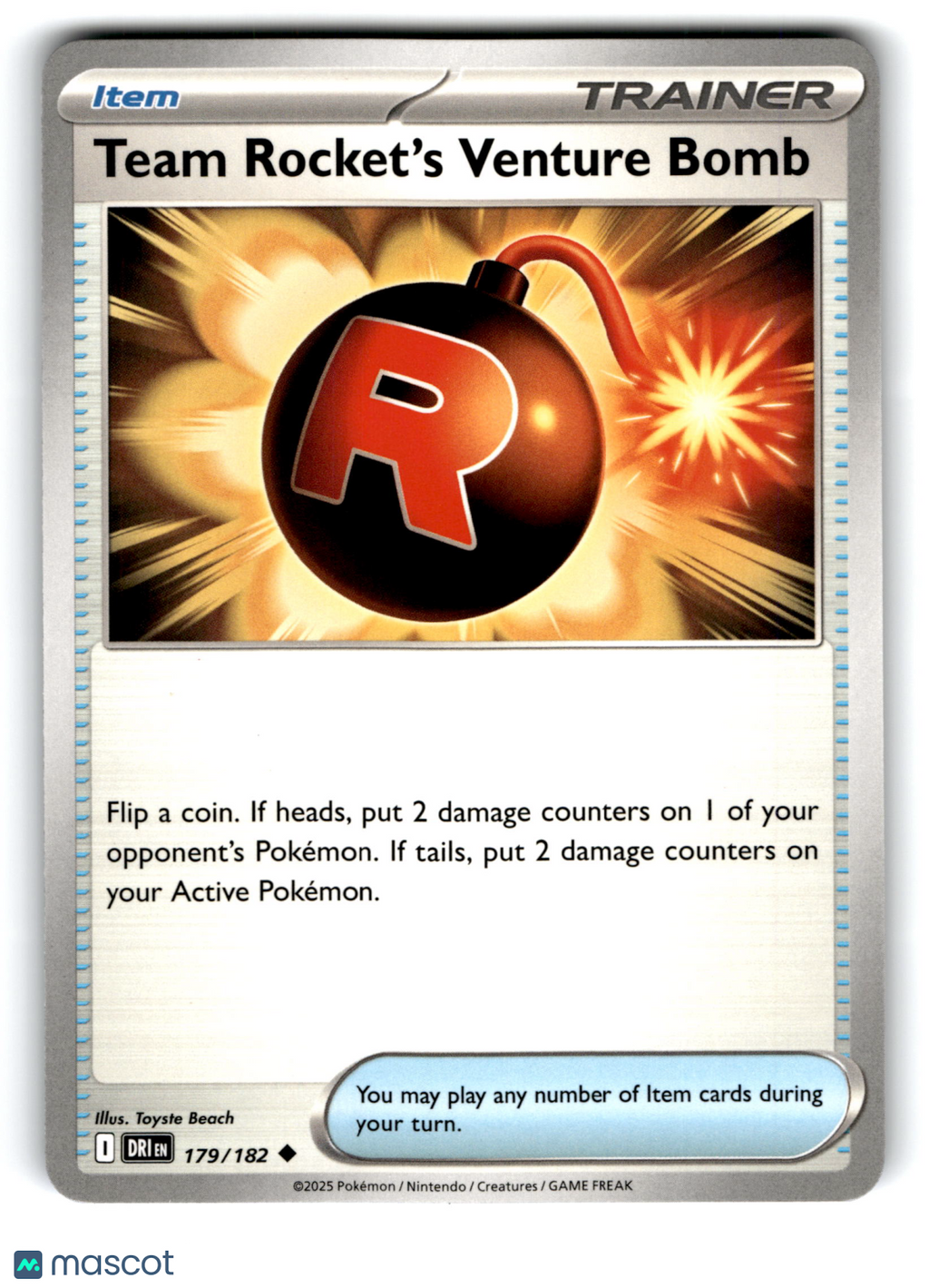 2025 Pokemon Team Rocket's Venture Bomb #179/182