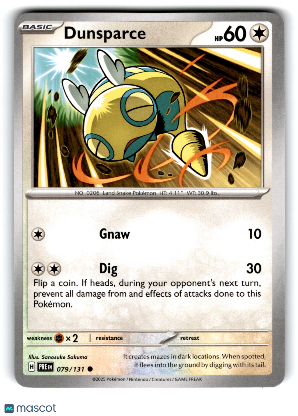 2025 Pokemon Dunsparce #79/131