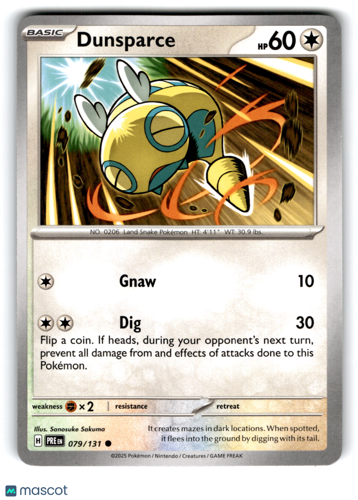 2025 Pokemon Dunsparce #79/131