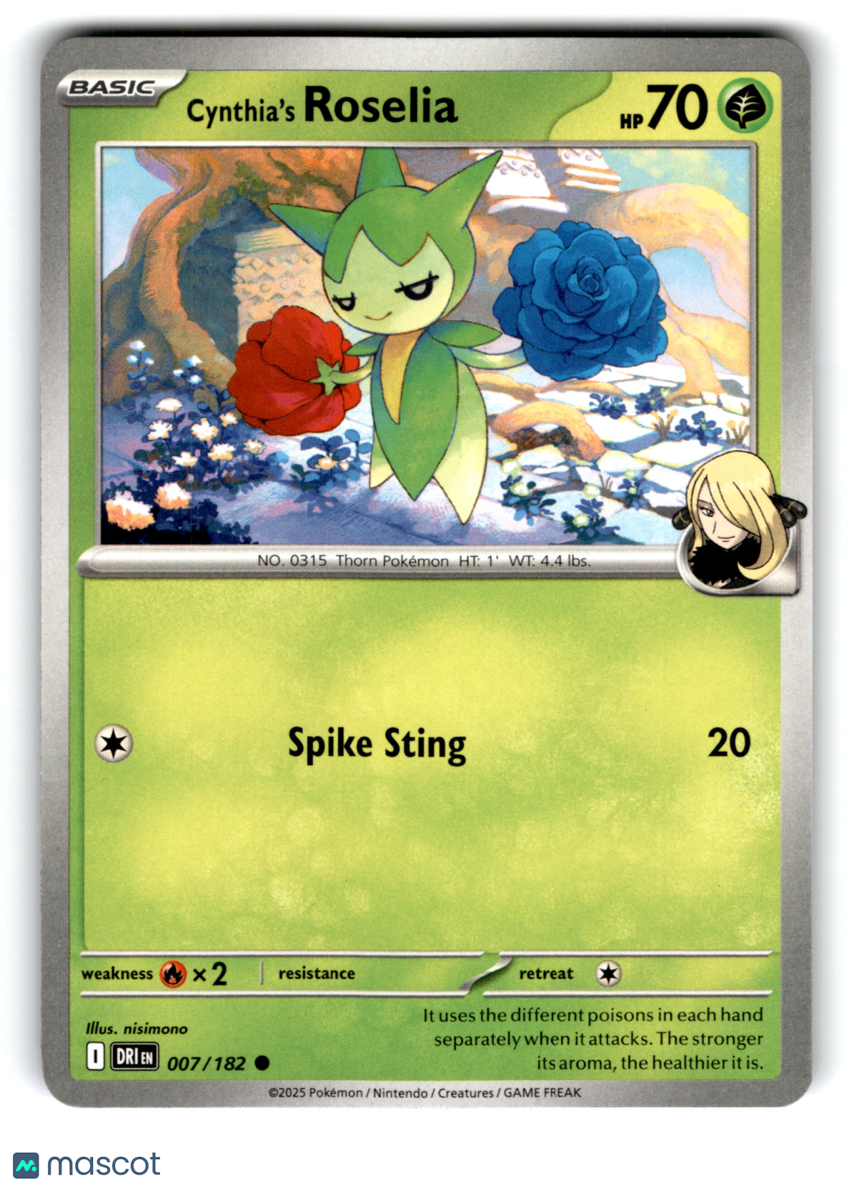 2025 Pokemon Cynthia's Roselia #7/182