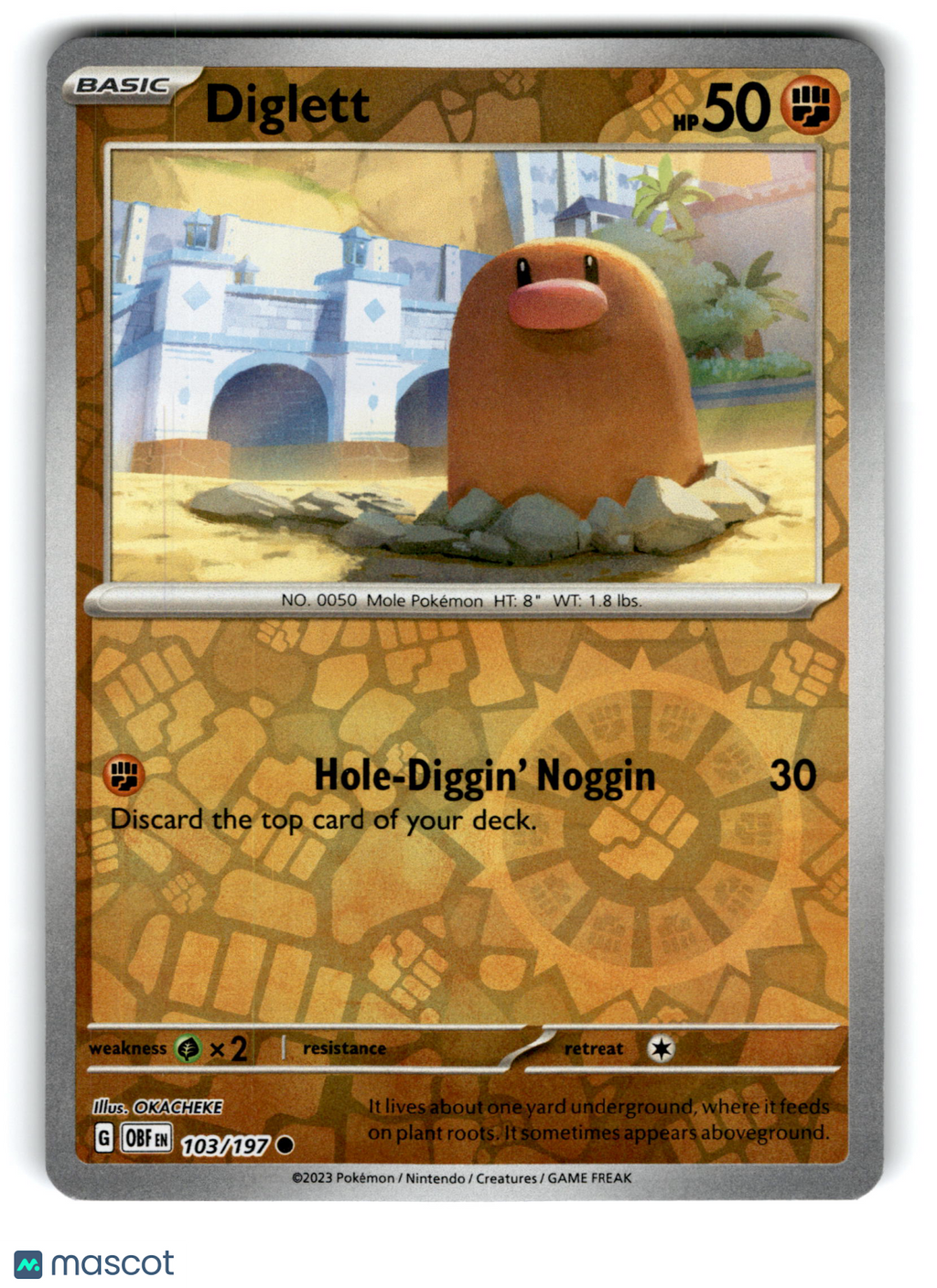 2023 Pokemon Diglett #103/197