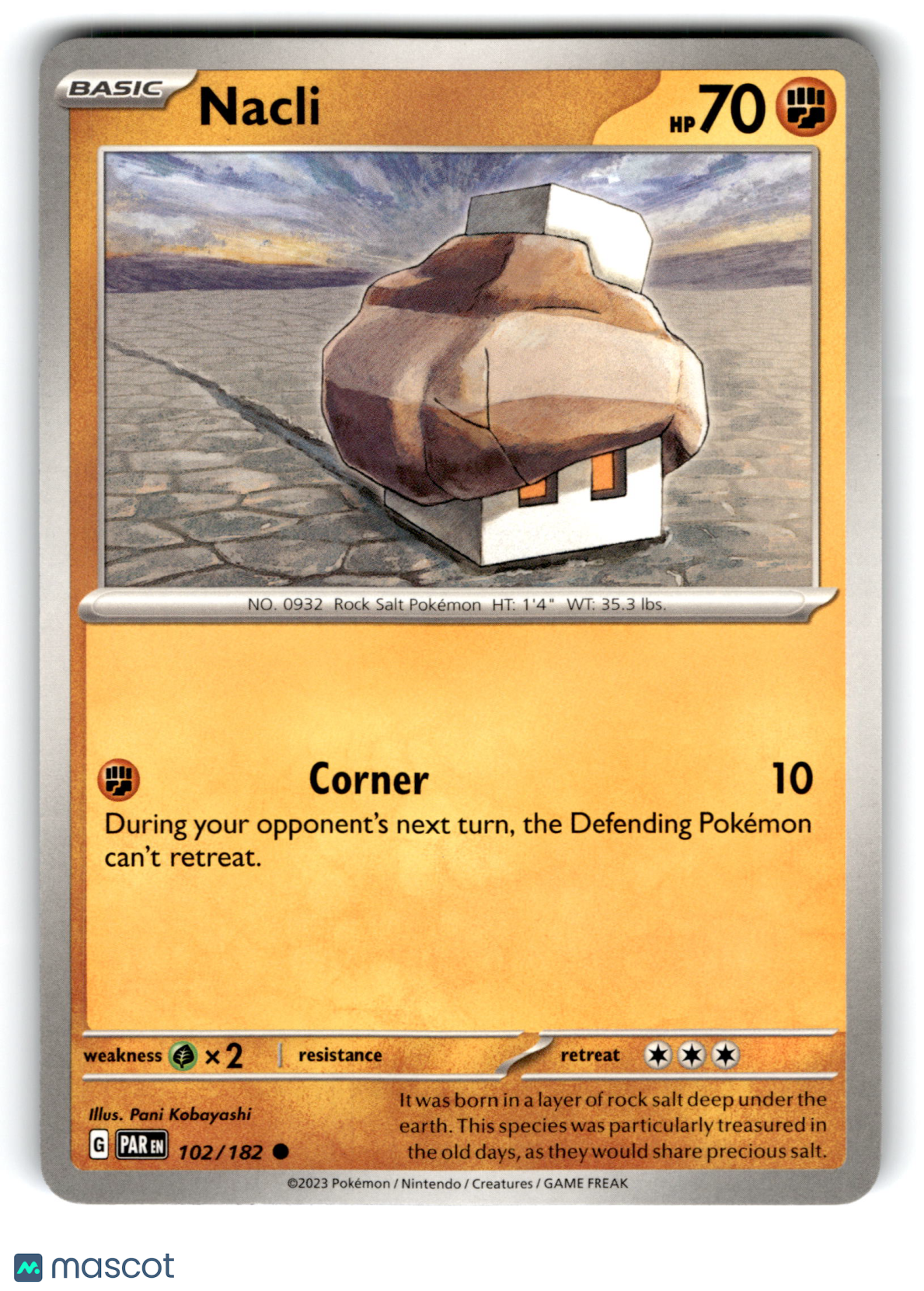 2023 Pokemon Nacli #102/182