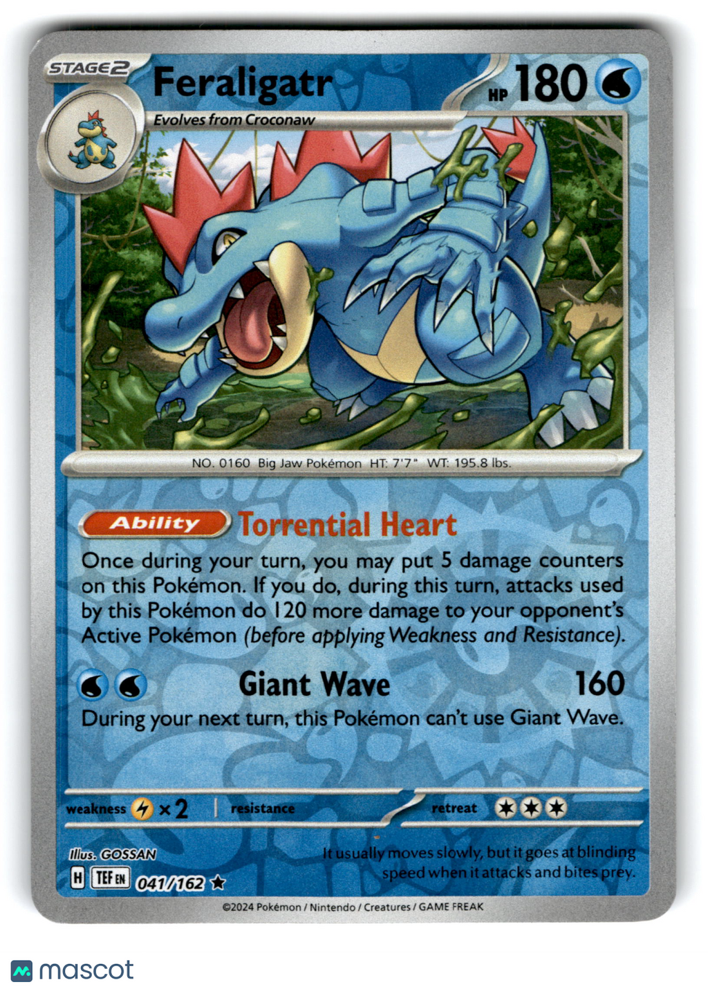 2024 Pokemon Feraligatr #41/162