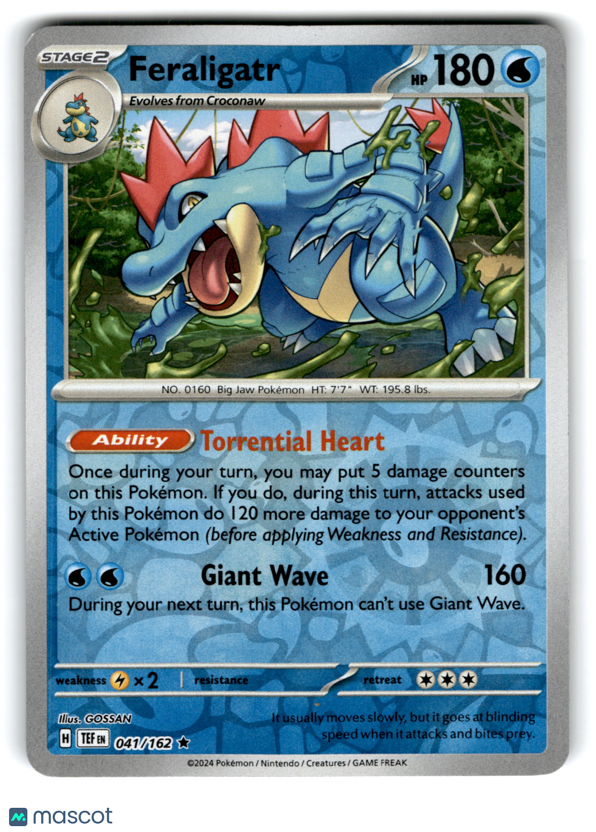 2024 Pokemon Feraligatr #41/162