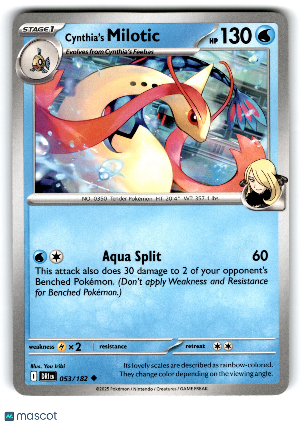 2025 Pokemon Cynthia's Milotic #53/182