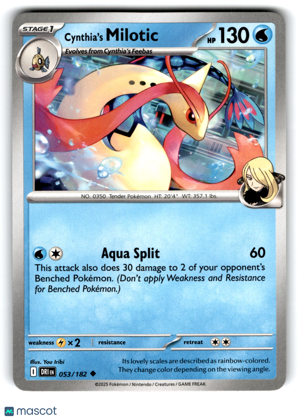2025 Pokemon Cynthia's Milotic #53/182