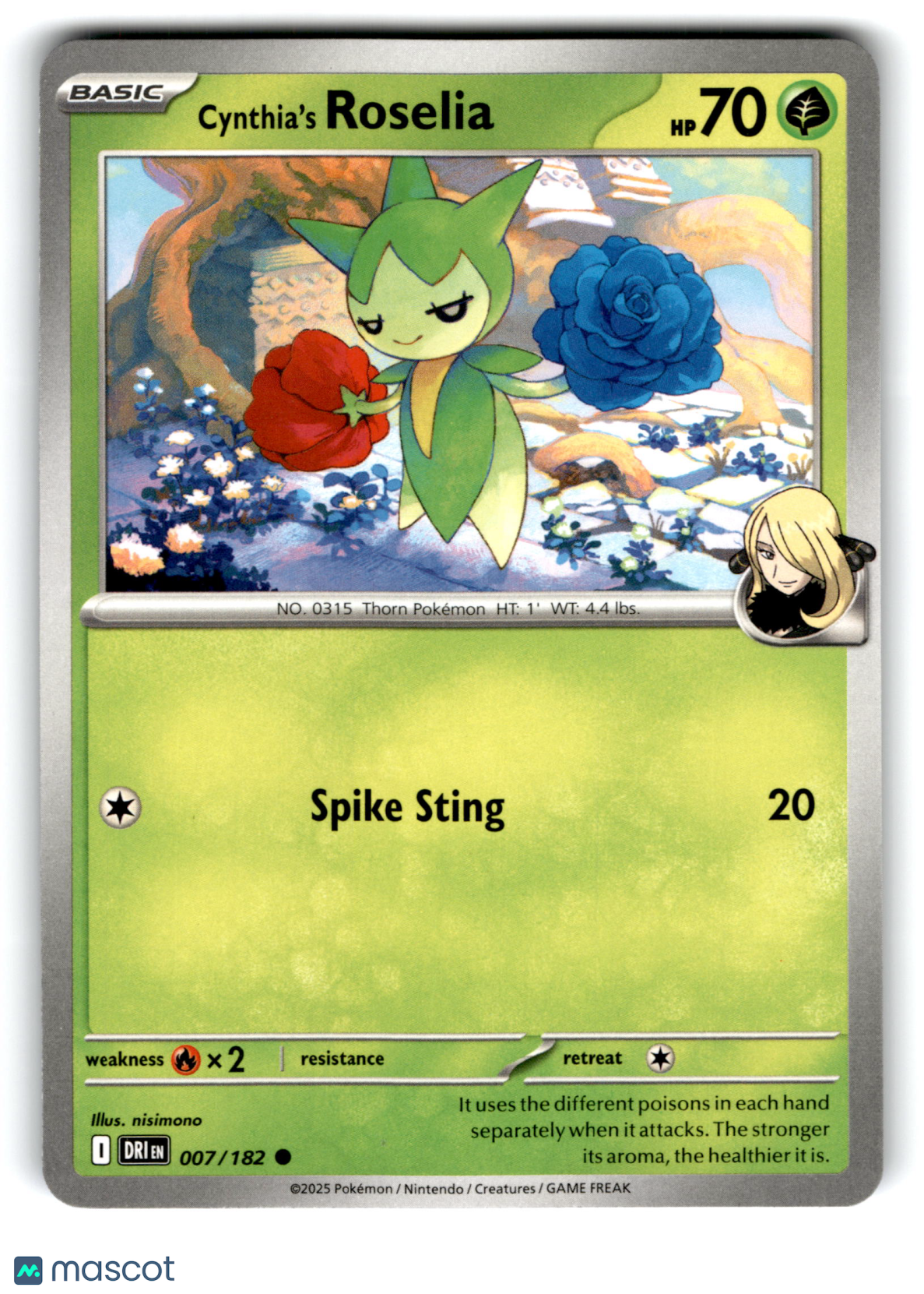 2025 Pokemon Cynthia's Roselia #7/182