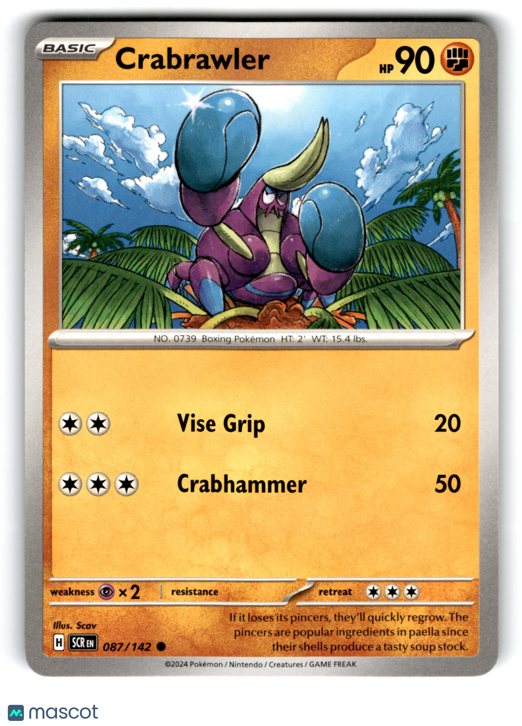 2024 Pokemon Crabrawler #87/142