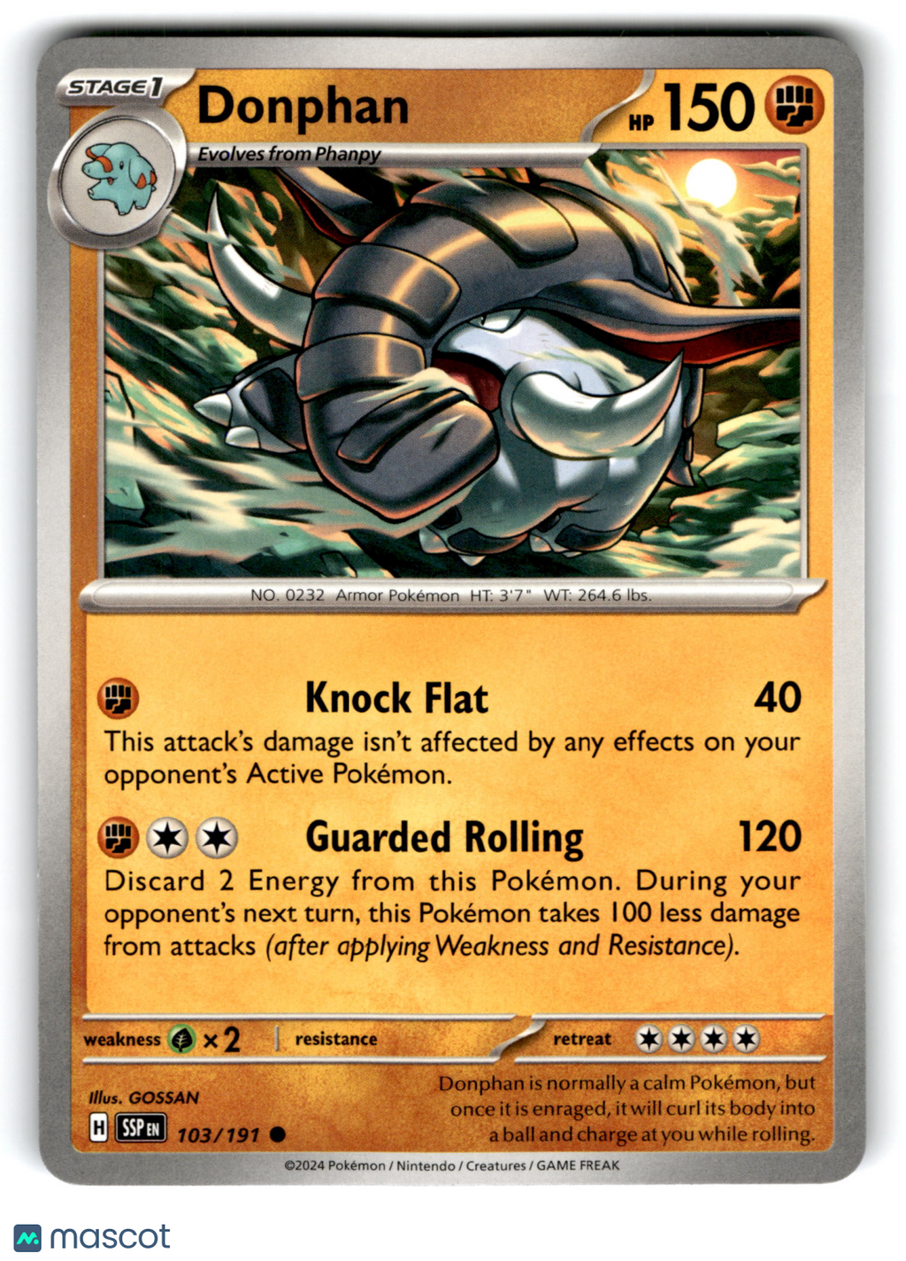 2024 Pokemon Donphan #103/191