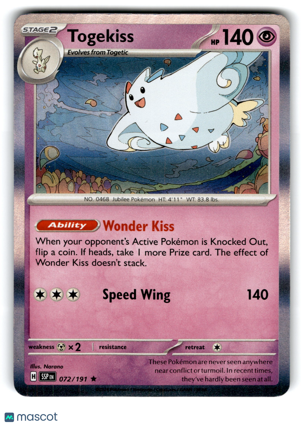 2023 Pokemon Togekiss #72/191