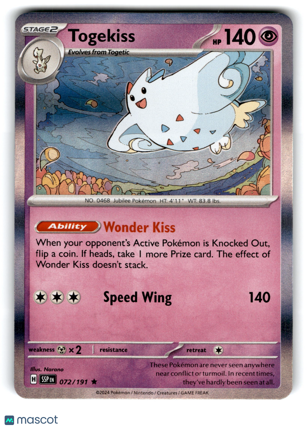 2024 Pokemon Togekiss #72/191
