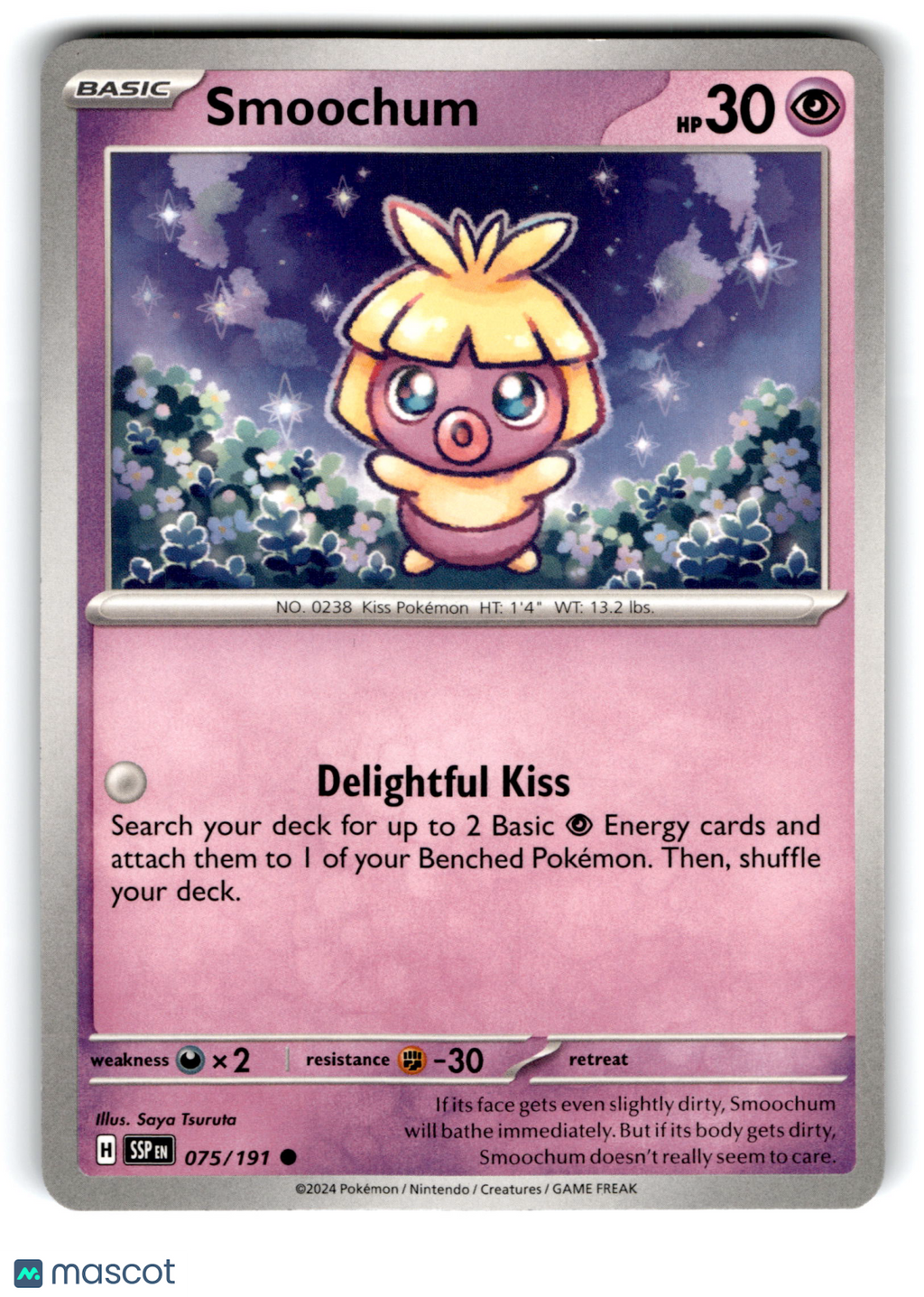2024 Pokemon Smoochum #75/191