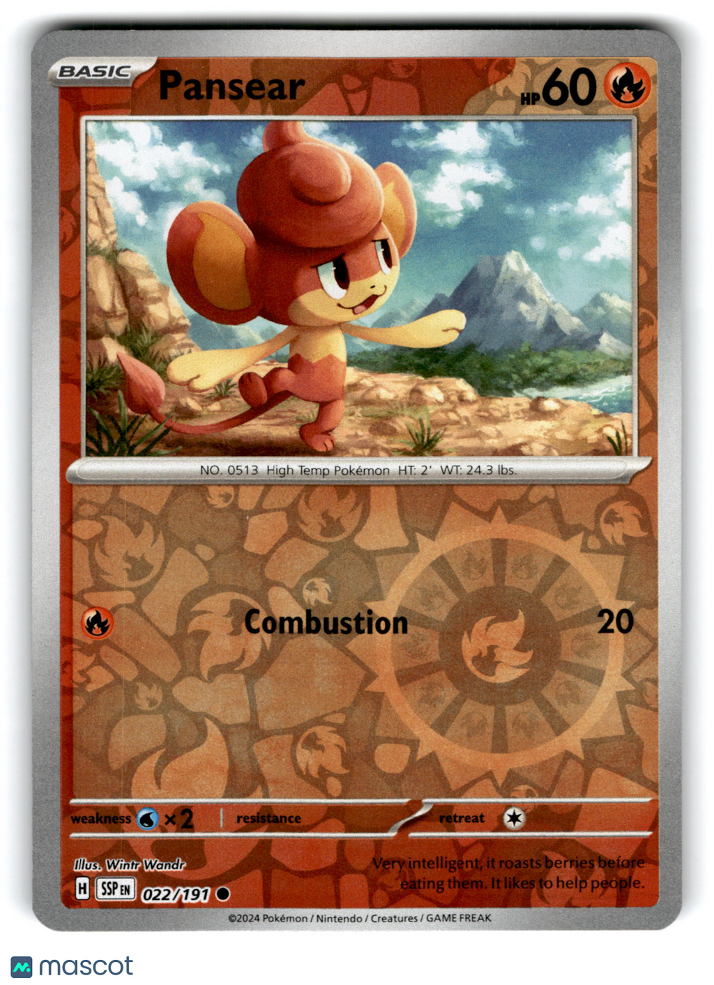 2024 Pokemon Pansear #22/191