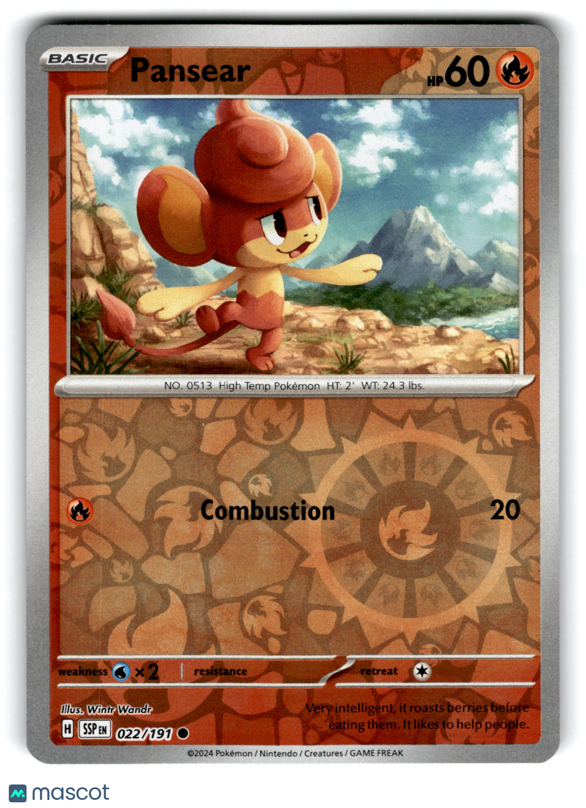 2024 Pokemon Pansear #22/191