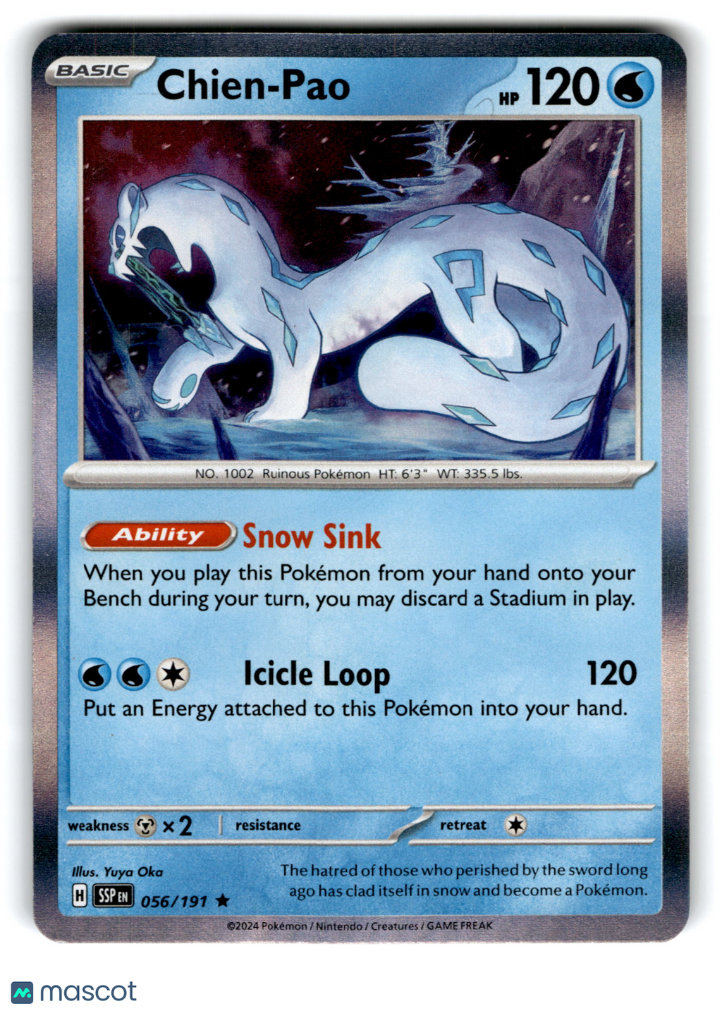 2024 Pokemon Chien-Pao #56/191