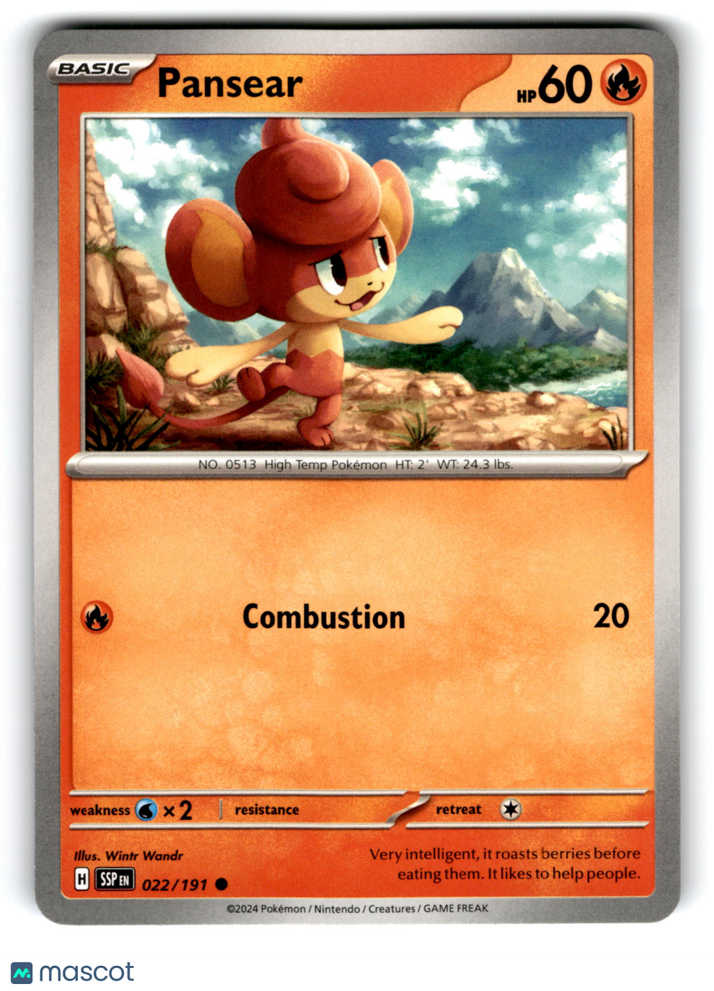 2024 Pokemon Pansear #22/191