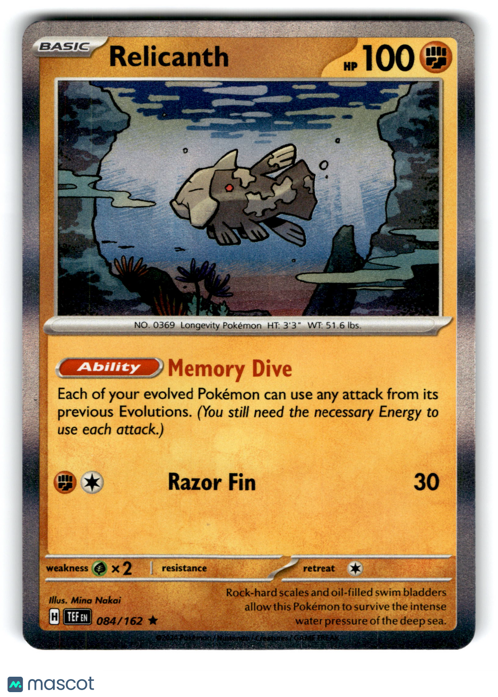 2024 Pokemon Relicanth #84/162