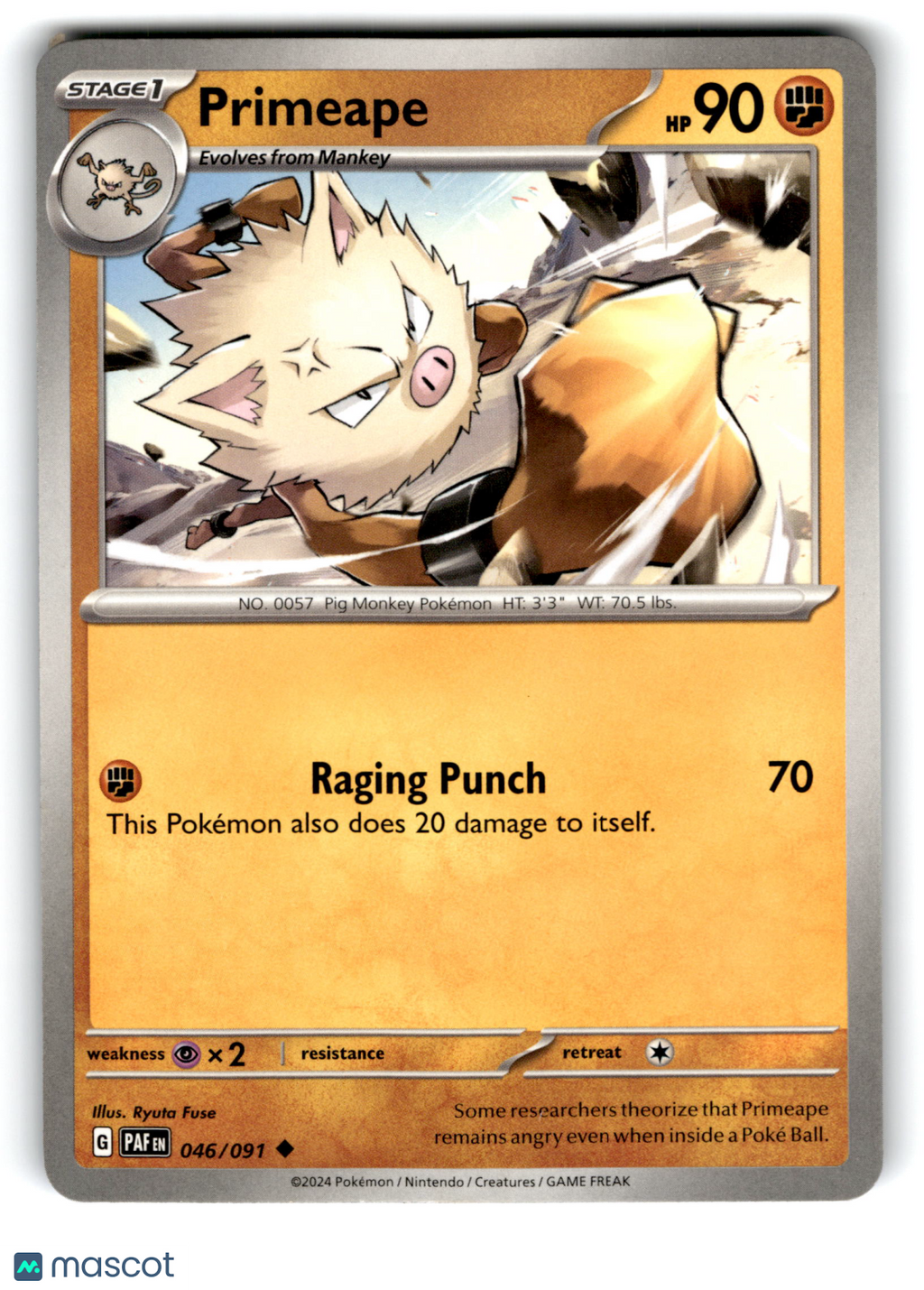 2024 Pokemon Primeape #46/91
