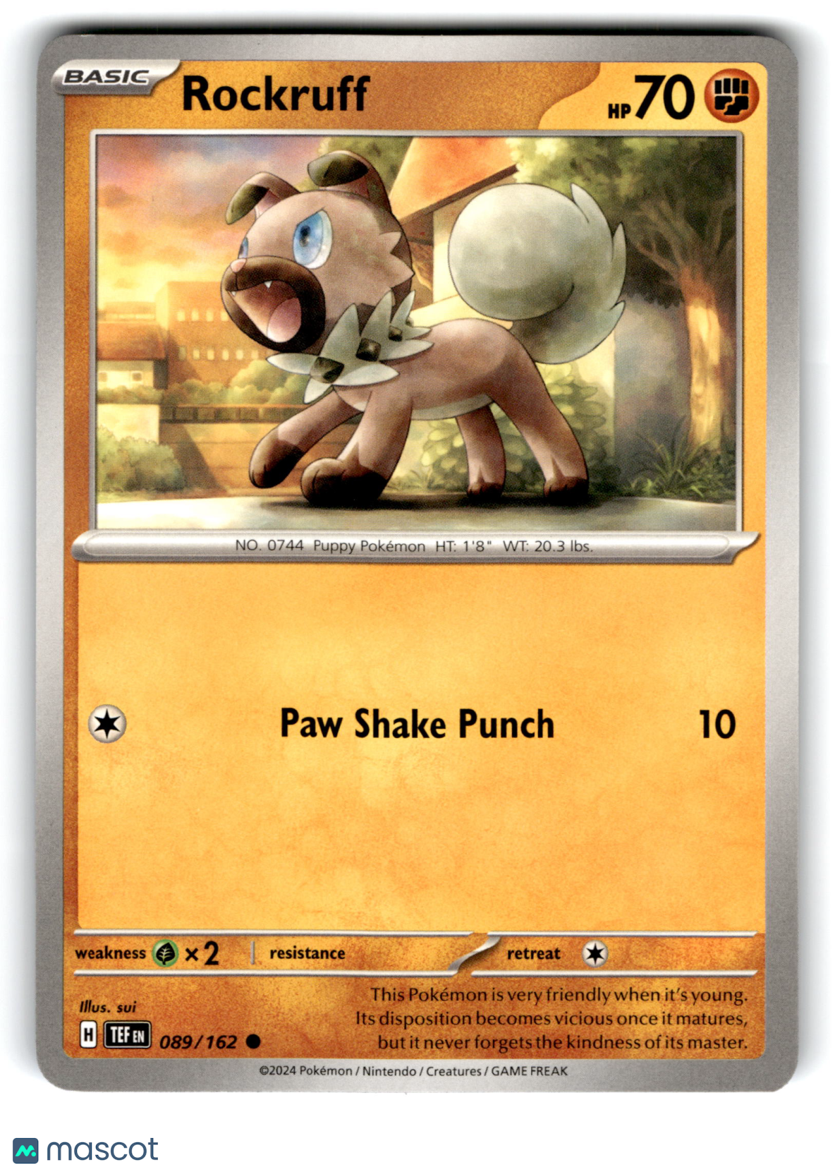 2024 Pokemon Rockruff #89/162