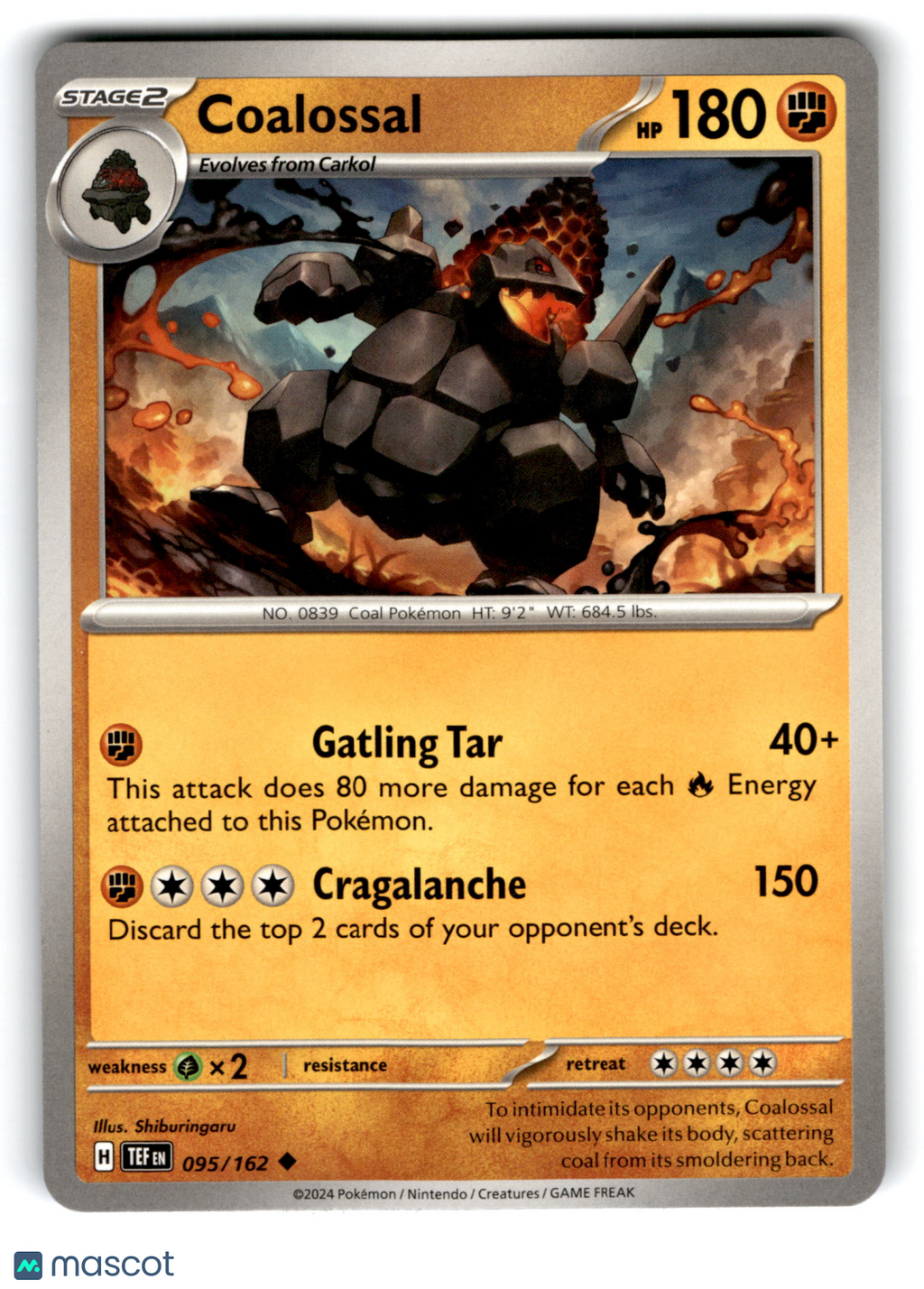 2024 Pokemon Coalossal #95/162