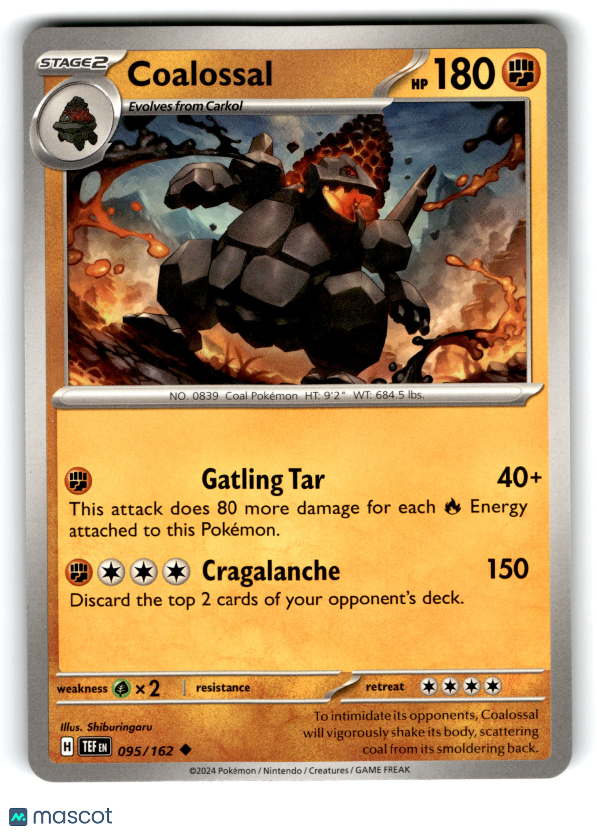 2024 Pokemon Coalossal #95/162