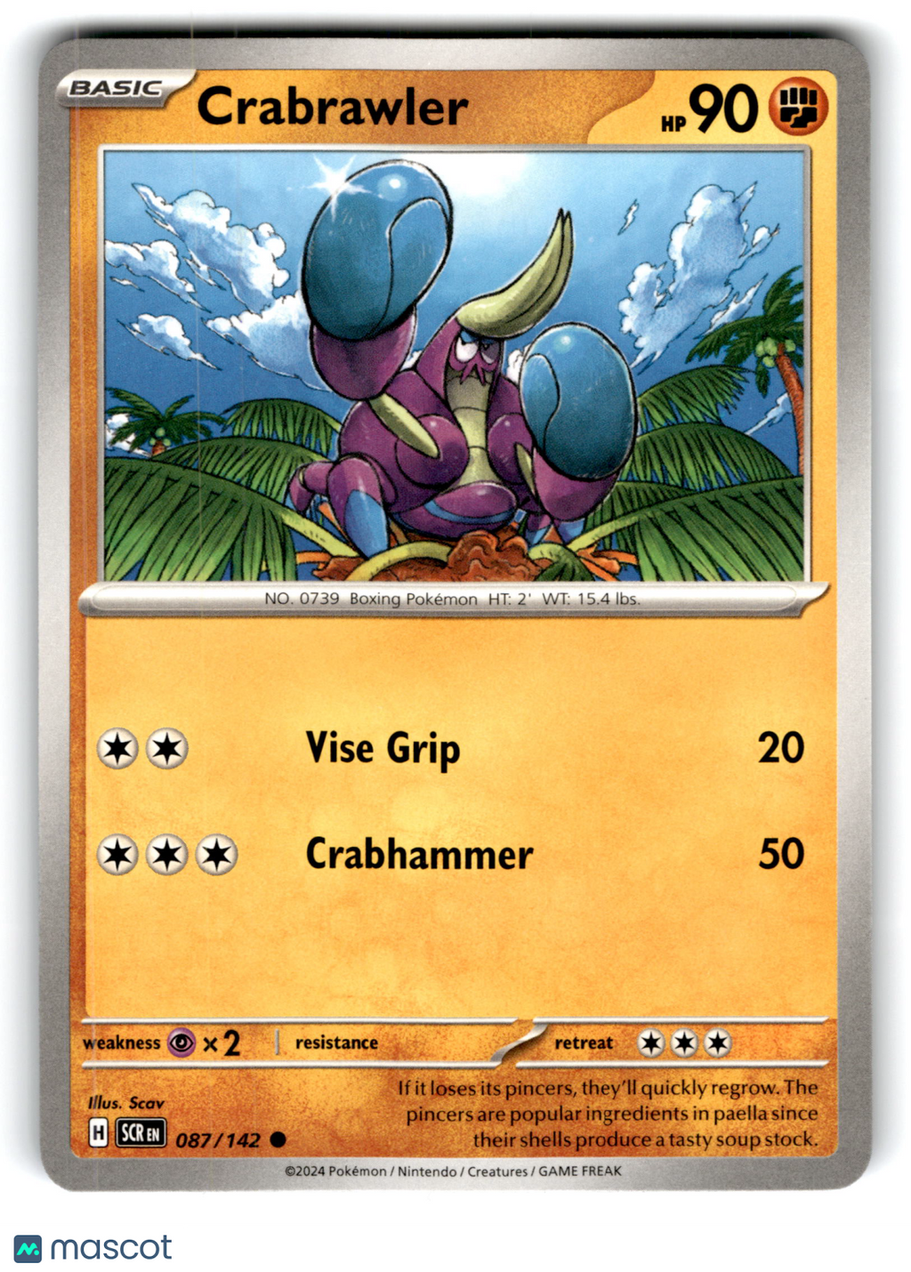 2024 Pokemon Crabrawler #87/142