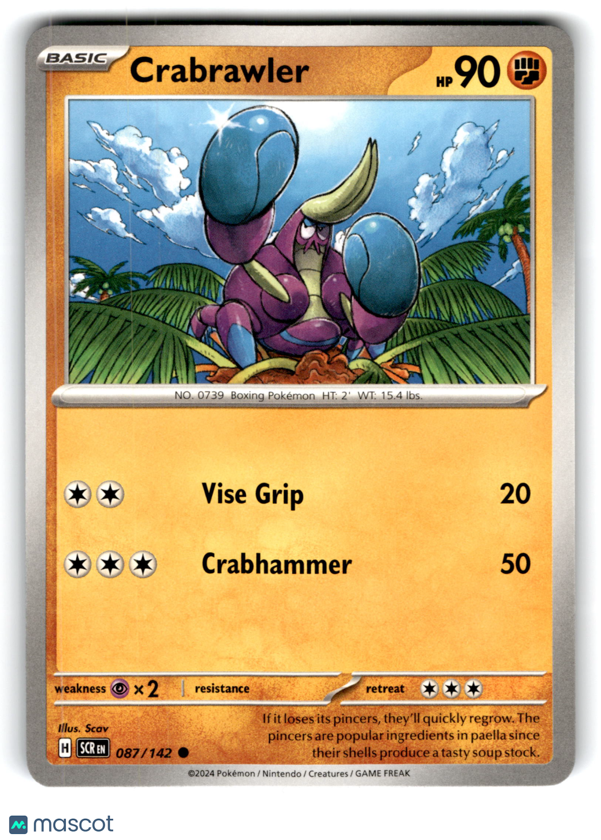 2024 Pokemon Crabrawler #87/142