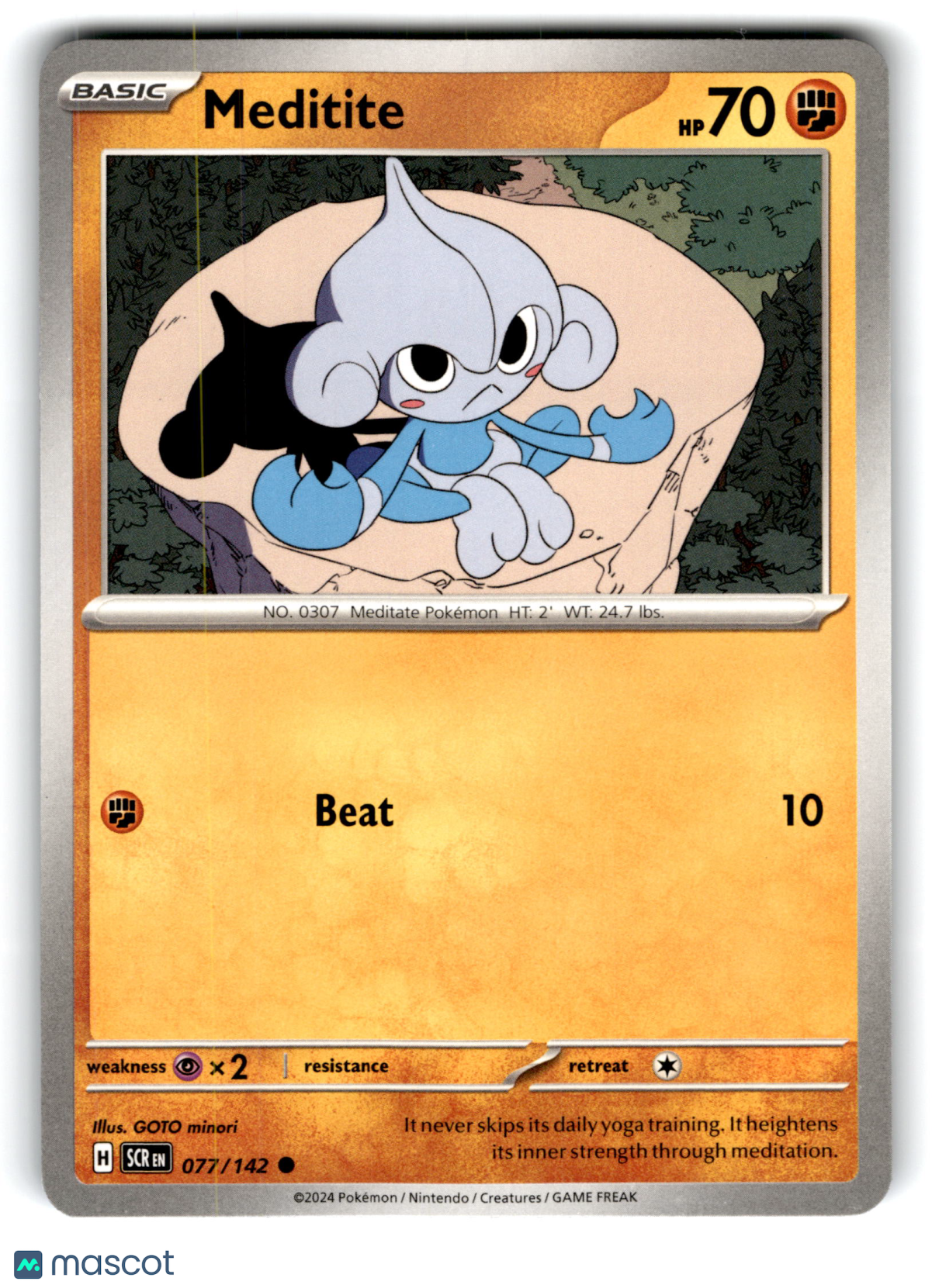 2024 Pokemon Meditite #77/142
