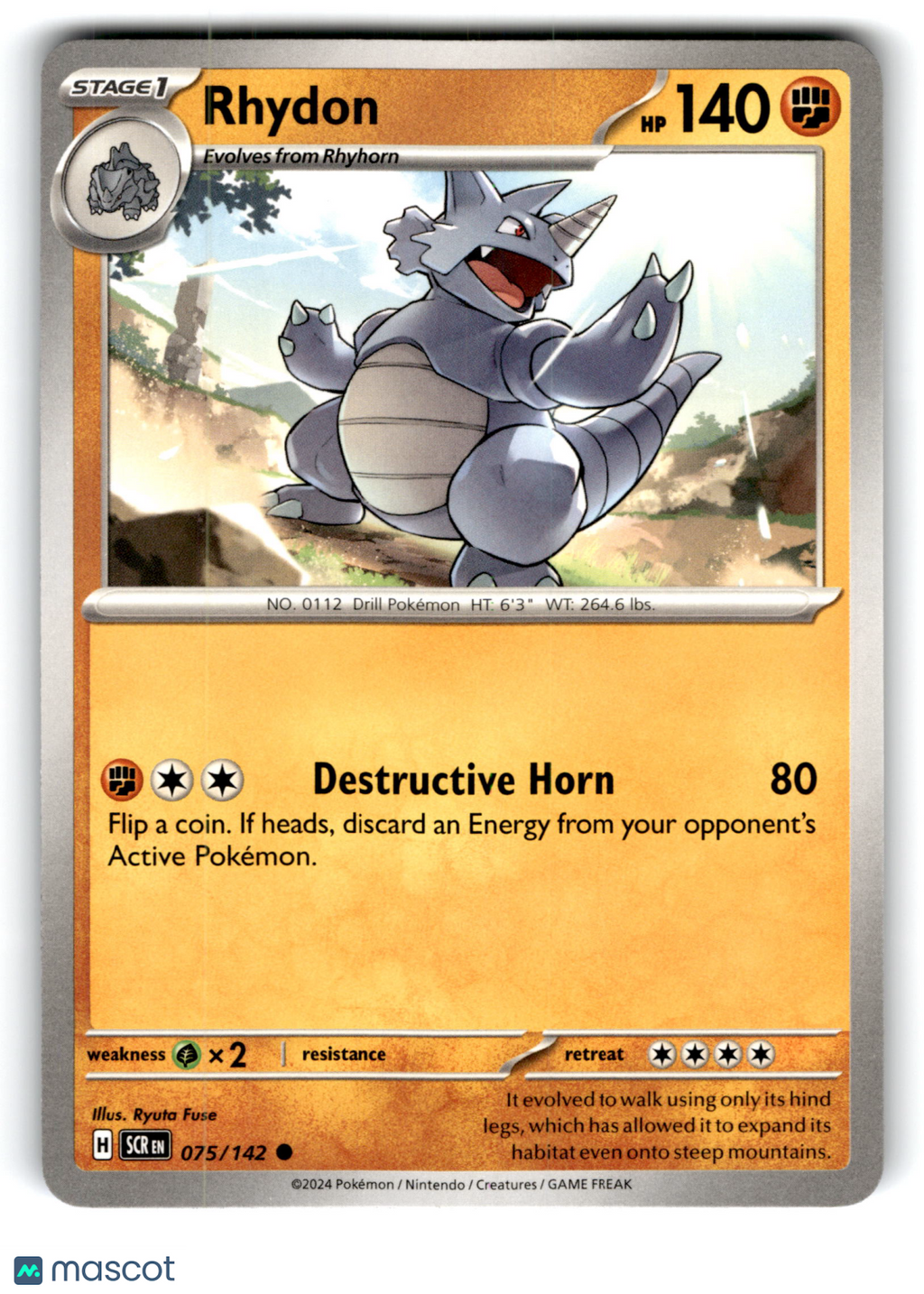 2024 Pokemon Rhydon #75/142
