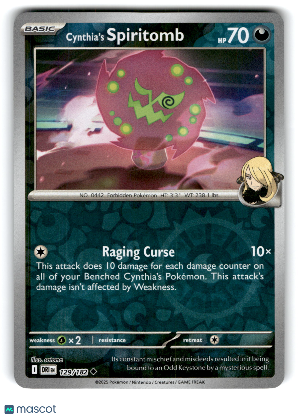 2025 Pokemon Cynthia's Spiritomb #129/182