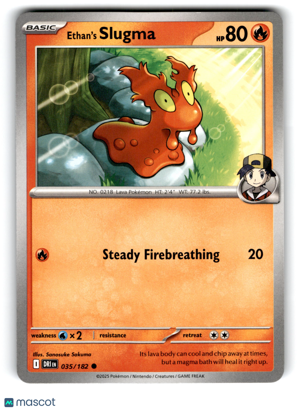 2025 Pokemon Ethan's Slugma #35/182