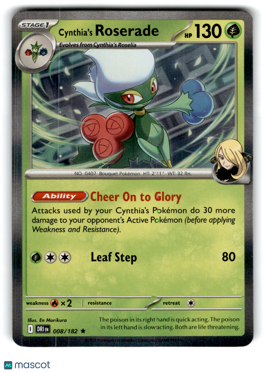 2025 Pokemon Cynthia's Roserade #8/182
