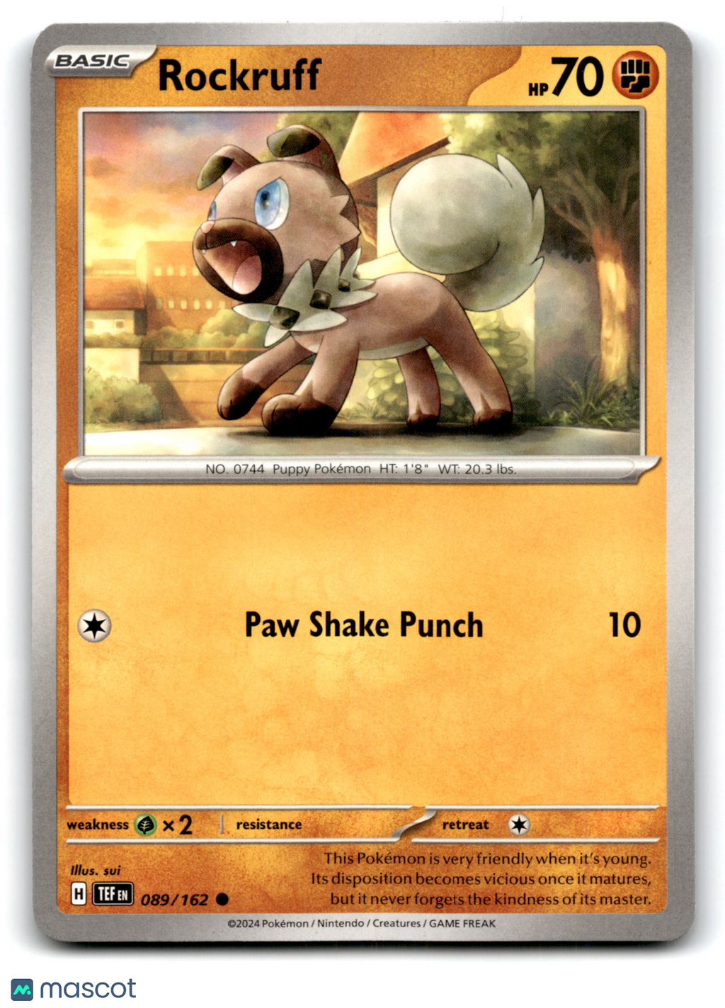 2024 Pokemon Rockruff #89/162