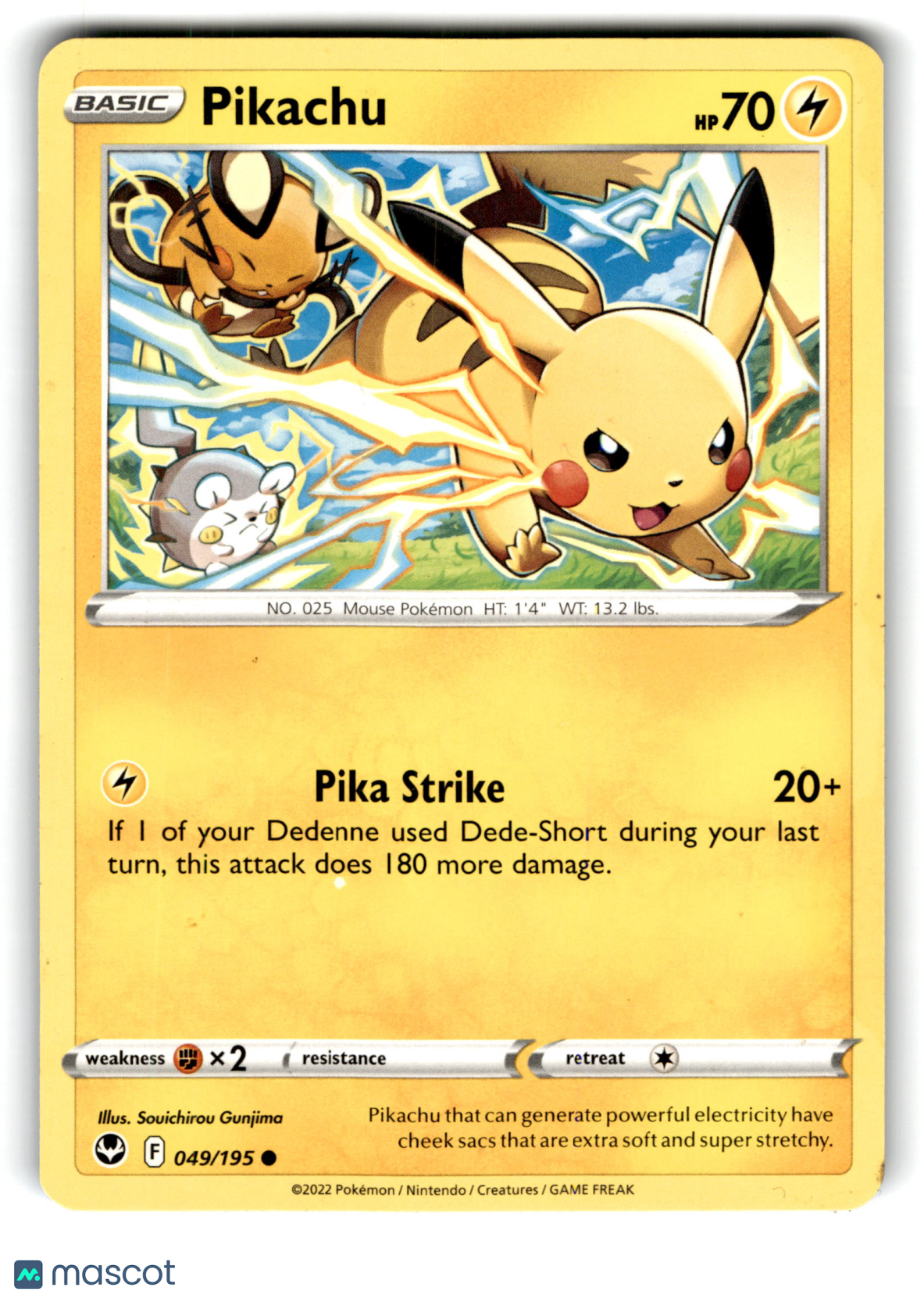 2022 Pokemon Pikachu #49/195