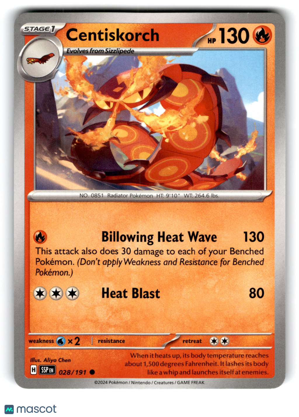 2024 Pokemon Centiskorch #28/191