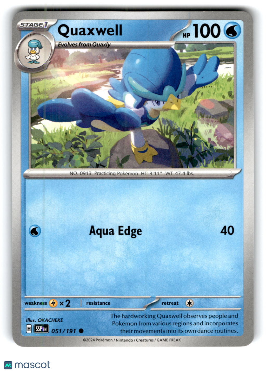 2024 Pokemon Quaxwell #51/191