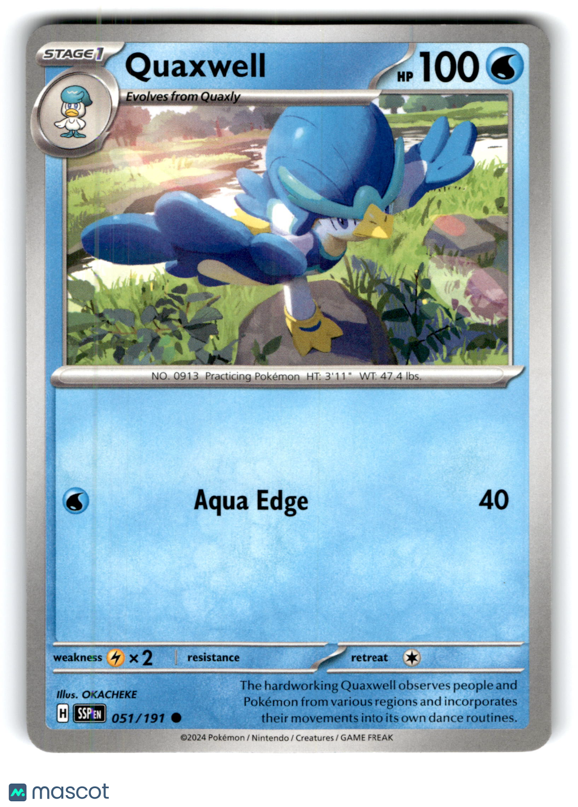 2024 Pokemon Quaxwell #51/191