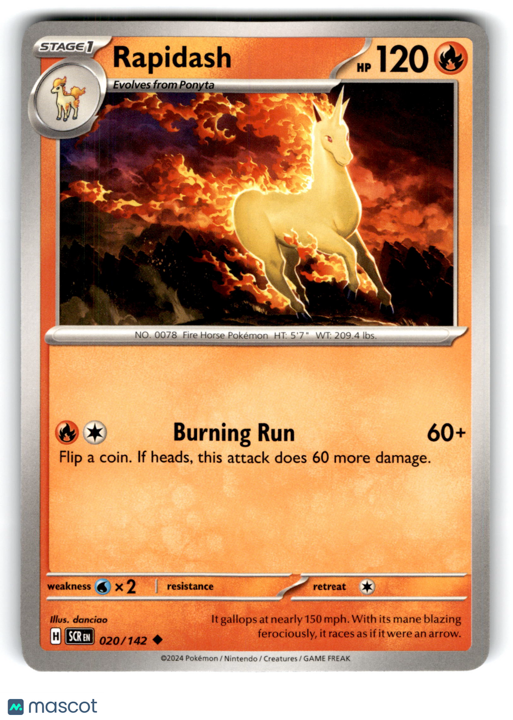 2024 Pokemon Rapidash #20/142