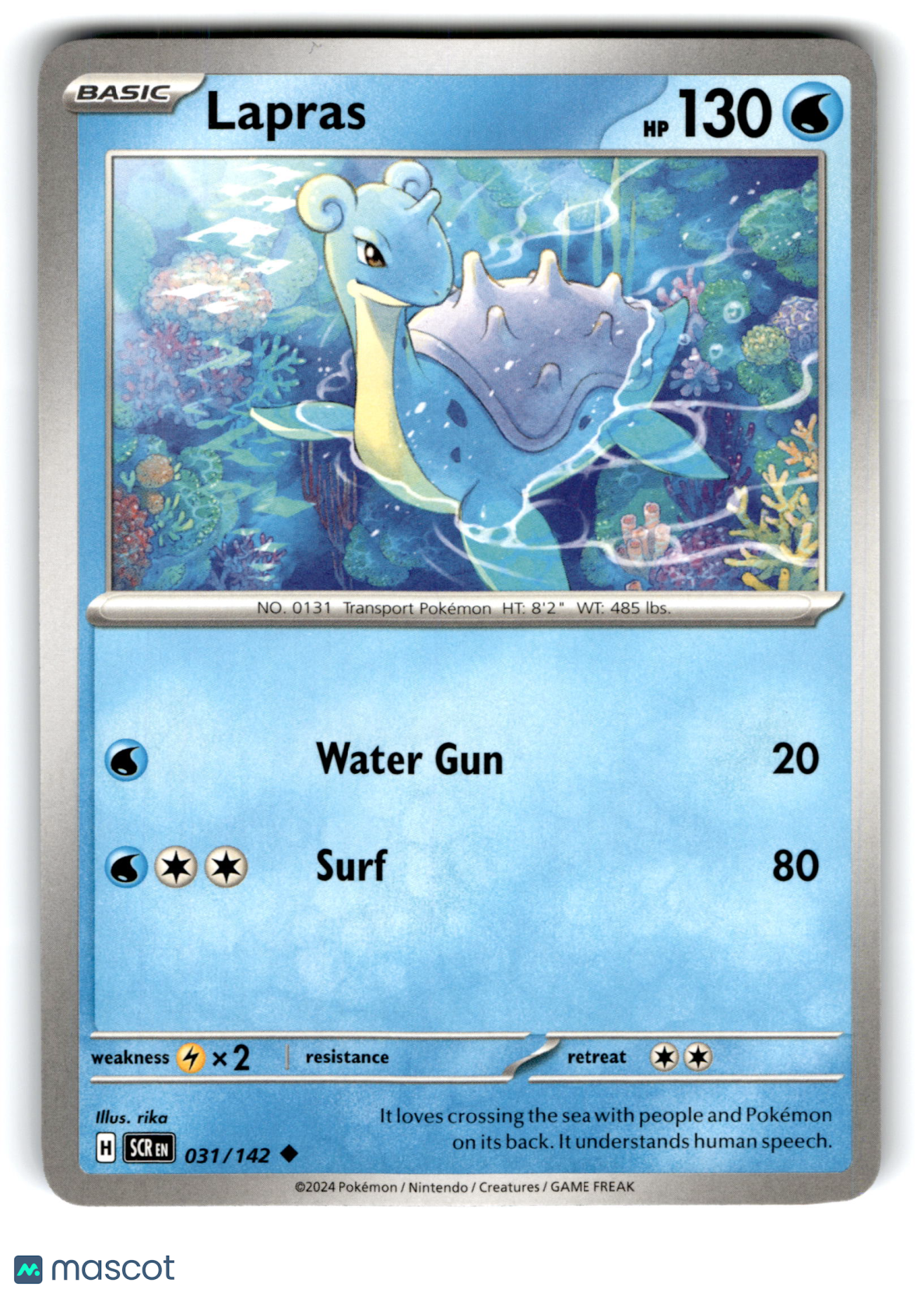 2024 Pokemon Lapras #31/142