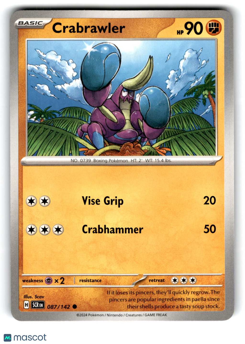 2024 Pokemon Crabrawler #87/142